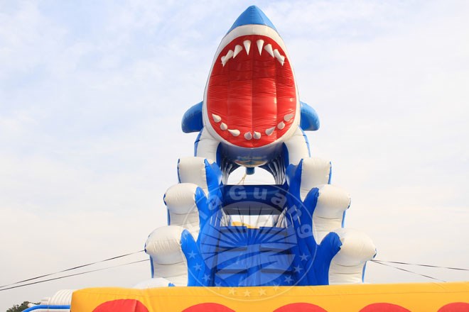 重庆鲨鱼充气水滑梯